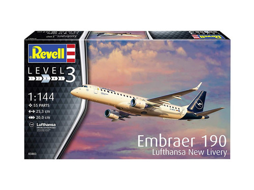 Revell Plastic Model Embraer 190 Lufthansa New Livery 14+