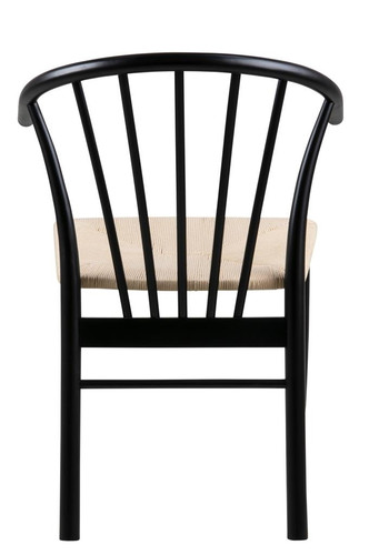 Chair with Armrests Cassandra, black/natural