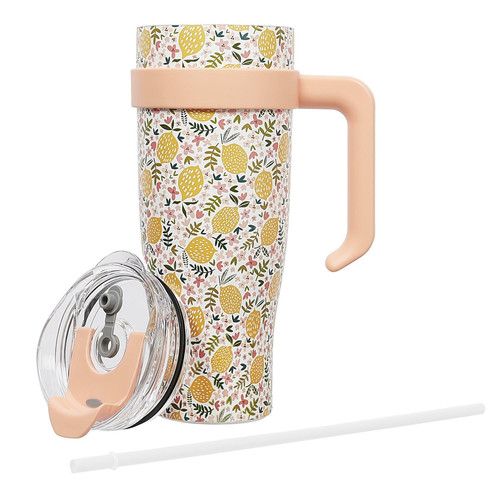 Thermal Mug Miami Floral, yellow