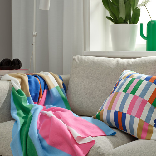 KLIBBKORSÖRT Throw, multicolour, 120x160 cm