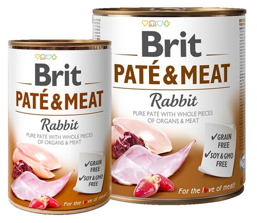 Brit Pate & Meat Rabbit Dog Food Can 800g