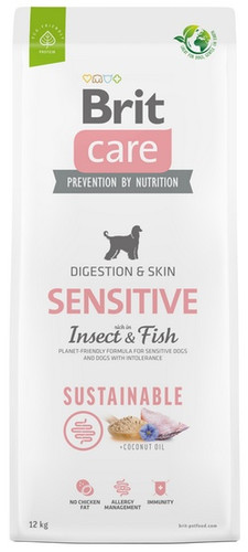 Brit Care Sustainable Sensitive Chicken & Insect Dry Dog Food 12kg