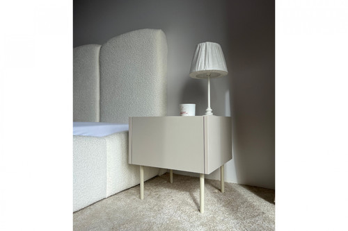Nightstand Bedside Table Desin, cashmere/nagano oak
