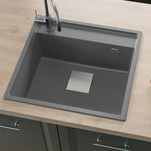 Qube Sink 1-bowl, titanium