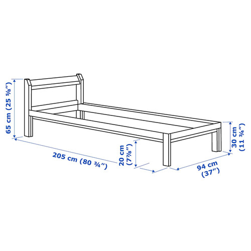 NEIDEN Bed frame, pine, 90x200 cm