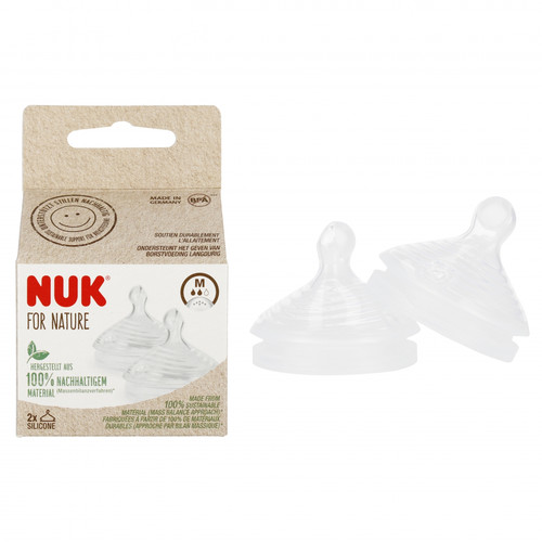 NUK For Nature Silicone Teat Size M 2pcs