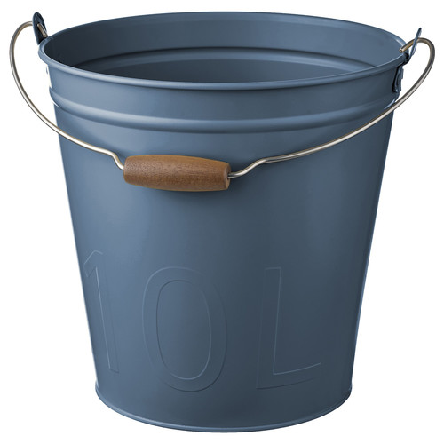 ÅKERBÄR Bucket/plant pot, in/outdoor dark blue, 10 l