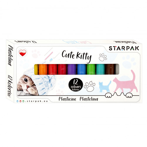 Starpak Plasticine 12 Colours Cute Kitty