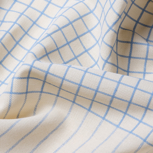 RÖDKNOT Apron, check pattern/grey-blue light beige, 70x92 cm
