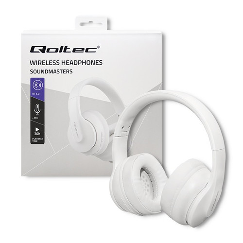 Qoltec Wireless Headphones with Microphone, BT 5.0 AB