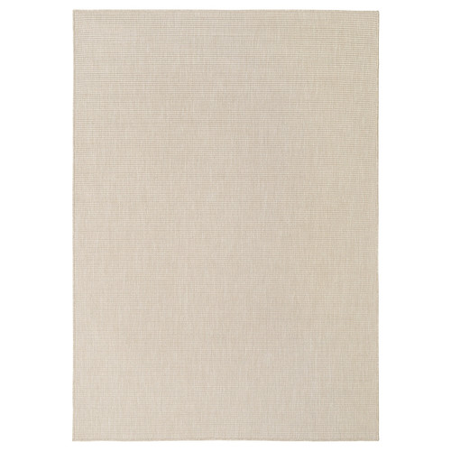 LUFTFARTYG Rug flatwoven, in/outdoor, beige/stripe, 160x230 cm