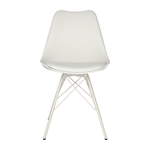 Chair Eris, PP/faux leather, 1pc, white/white