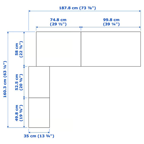 PAX Corner wardrobe, white stained oak effect, 160/188x201 cm