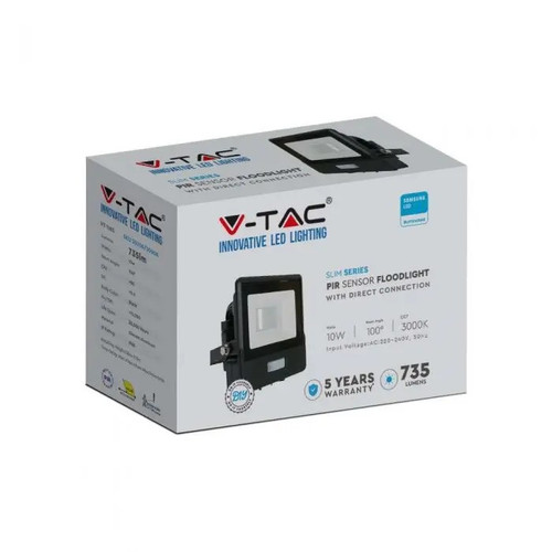 V-TAC Floodlight LED 10W 4000K 735lm, black