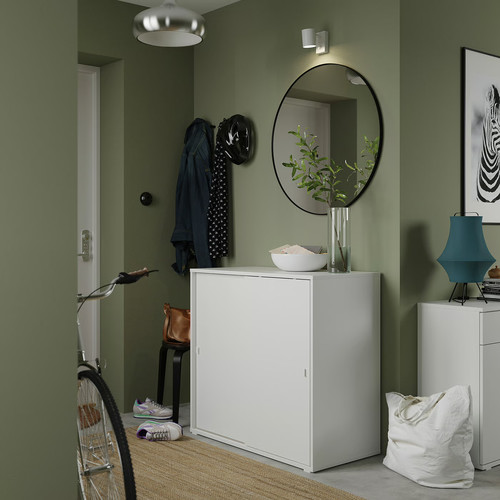 VIHALS Cabinet with sliding doors, white 95x47x90 cm