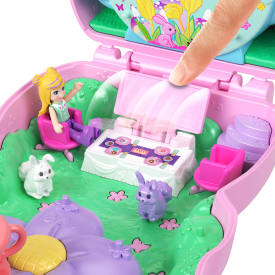 Polly Pocket Tea Party Bunny Compact Playset With 1 Micro Doll JCR40 4+