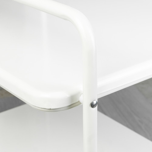 JÄRLÅSA Side table on castors, white, 65x45 cm