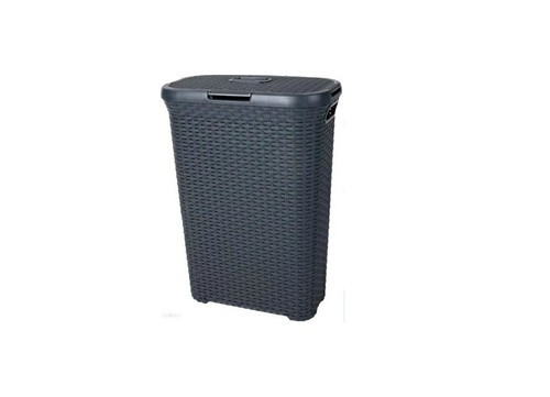 Curver Laundry Basket Natural Style 40l, dark grey