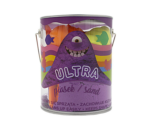 Ultra Sand Can 900g, 4 Moulds & 2 Accessories Purple Sea Life 3+