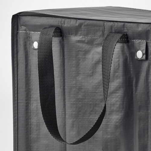 DIMPA Waste sorting bag, white/dark grey, light grey, 22x35x45 cm/35 l