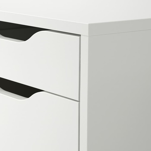 ALEX Drawer unit on castors, white/black, 36x50 cm