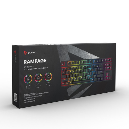 Savio Wireless Mechanical Keyboard Rampage Blue