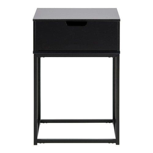 Nightstand Bedside Table Mitra, black