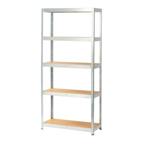 GoodHome Metal Shelving Unit Ryle S 180 x 75 x 35 cm 150 kg, galvanised