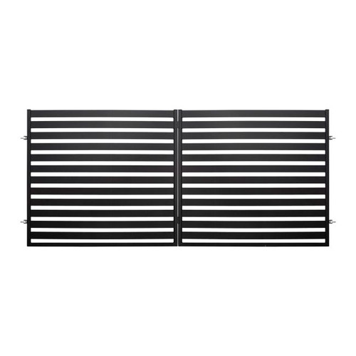 Double Swing Gate Steel 3.5 x 1.54 m, black