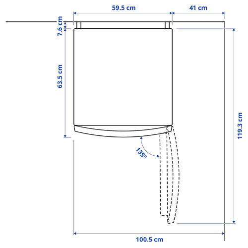 VÄLGÅNG Fridge/freezer, IKEA 700 freestanding/stainless steel colour, 246/83 l