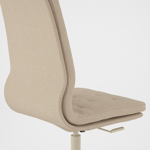 MULLFJÄLLET Conference chair with castors, Naggen beige