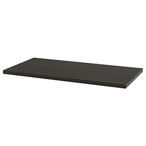 LAGKAPTEN / SPÄND Desk, black-brown/black, 120x60 cm