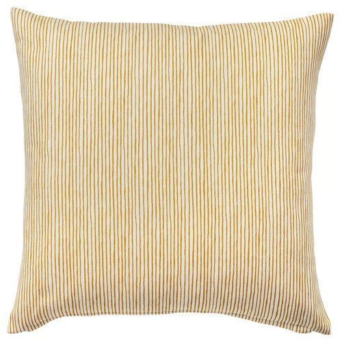 FJUNKLOCKA Cushion cover, yellow/white, 50x50 cm