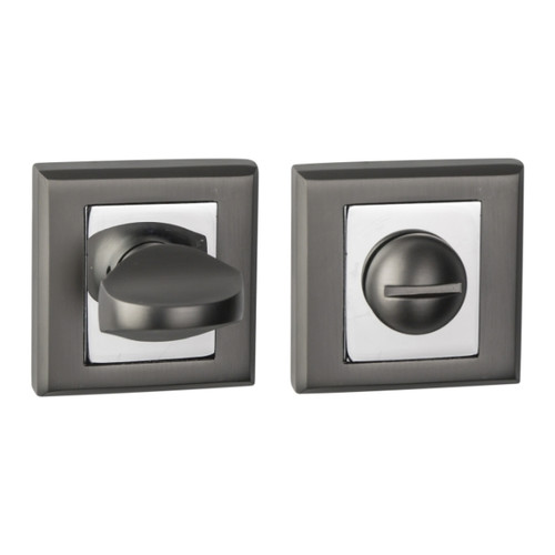 Door Escutcheon Schaffner Clara, matt black/chrome