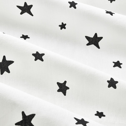 BUSENKEL Fitted sheet, star pattern/white, 90x200 cm