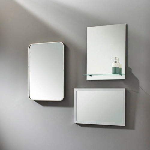 Mirror with Frame 60x40cm, grey