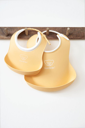 BABYBJÖRN - Soft Bibs - small&big - Powder Yellow