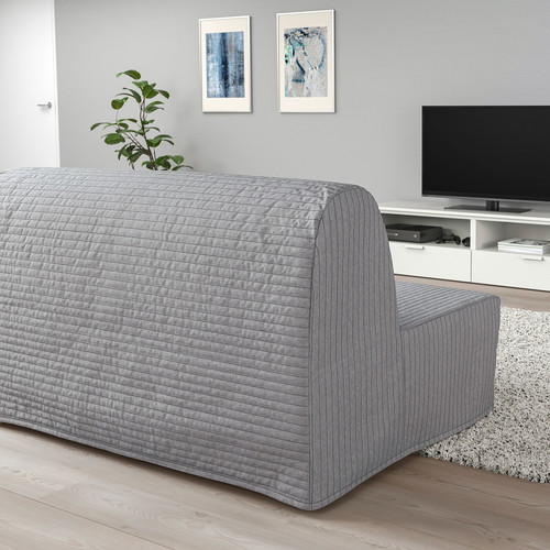 LYCKSELE LÖVÅS 2-seat sofa-bed, Knisa light grey