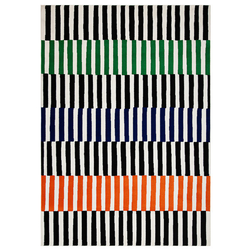 VÄNDPLATS Rug, low pile, multicolour/stripe, 170x240 cm