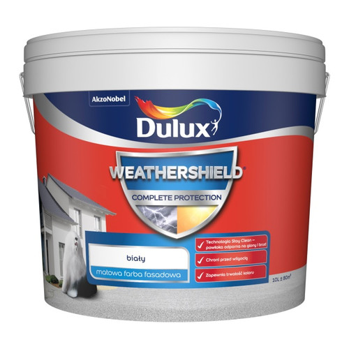 Dulux Exterior Paint Weathershield All Weather Protection Smooth Masonry Paint 10l white