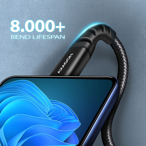 AXAGON USB Cable BUCM-CM15AB cable PD 60 W USB-C USB-C, 1.5m