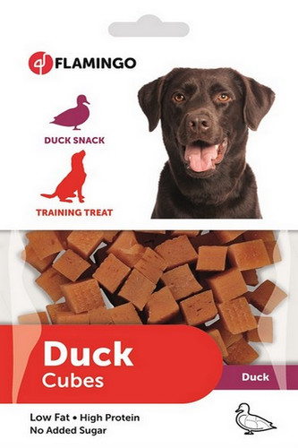 Flamingo Dog Snack Duck Cubes 170g