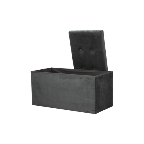 Pouffe Intesi Velse, velvet, black