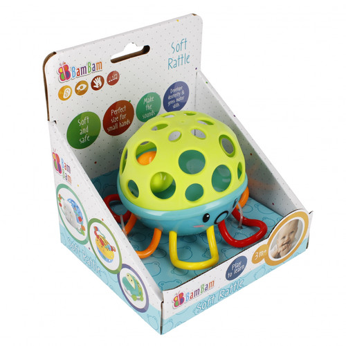 Bam Bam Soft Rattle Octopus 3m+