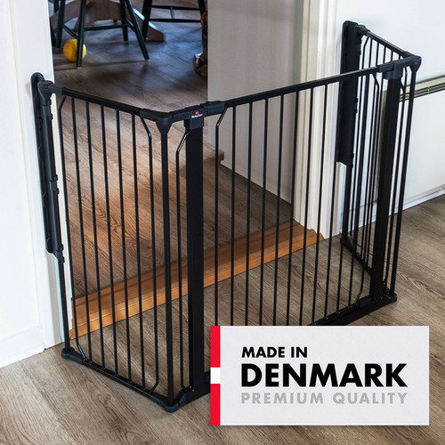 Baby Dan Carl Wide outdoor safety gate, black