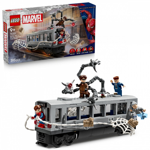 LEGO Marvel Spider-Man vs. Doc Ock Subway Train Scene 9+