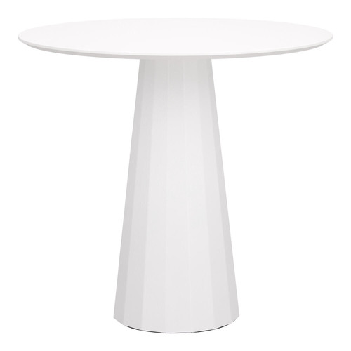 Table Florero, round, single leg, white