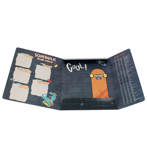 Document File Folder with Elastic Band A4 1pc Skate Dino, assorted patterns