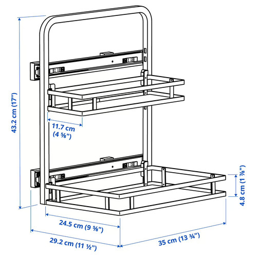 UTRUSTA Under-sink organiser, 29x35x43 cm