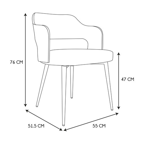 Dining Chair Roki, beige boucle